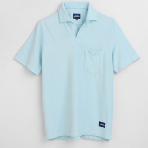 Towelling Polo Ice Blue