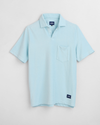 Towelling Polo Ice Blue