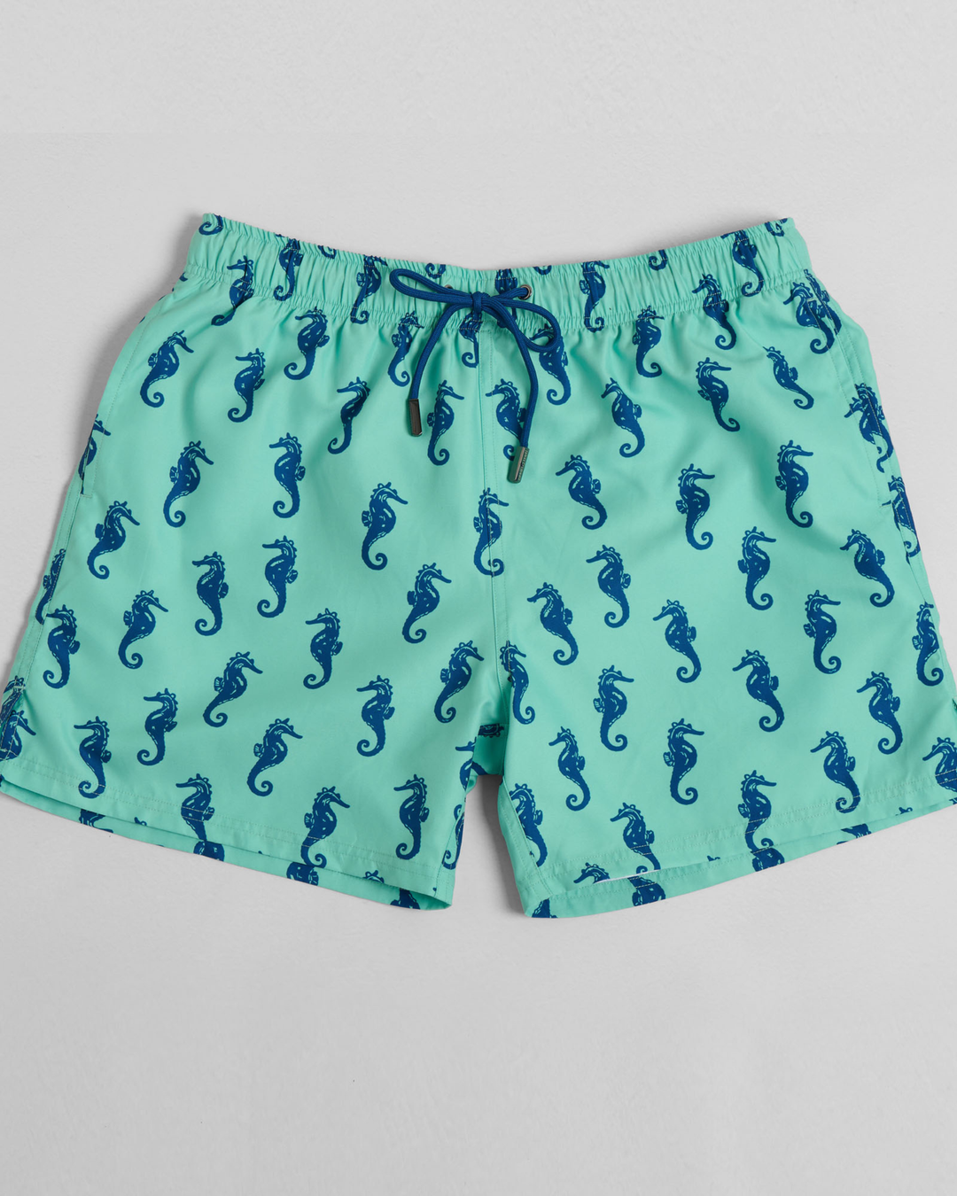 Dark Azure Seahorse Swim Shorts