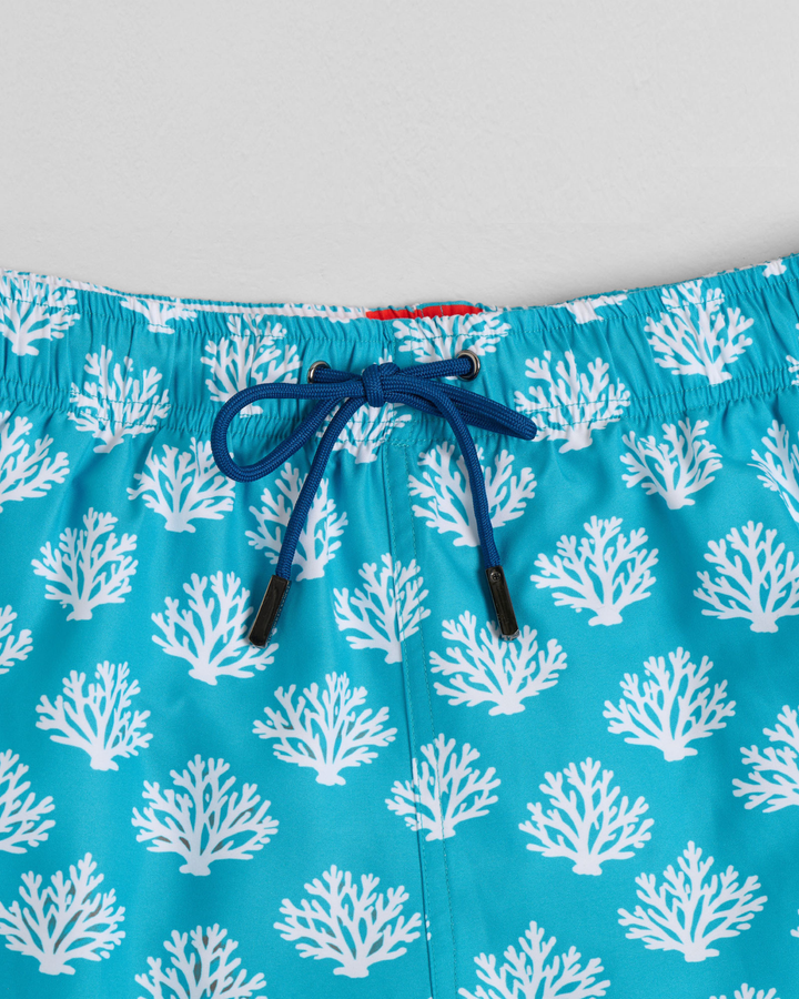 White Coral Mid-Length Swim Shorts