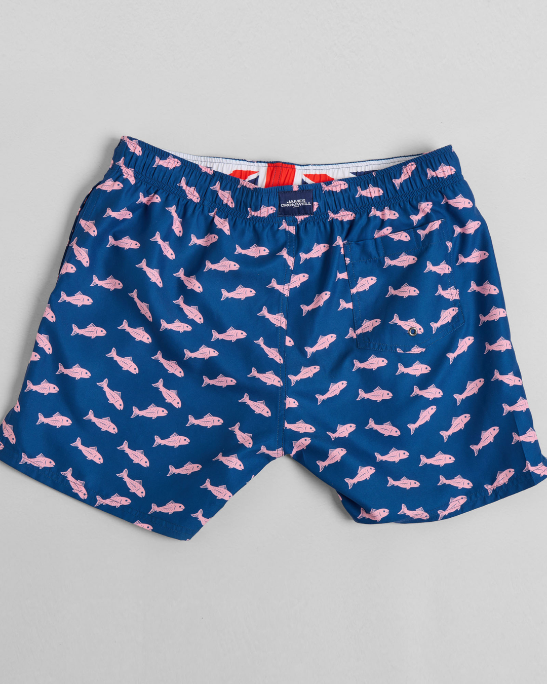 Pink Bold Fish Mid-Length Swim Shorts