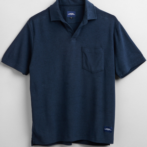 Towelling Polo Dark Azure