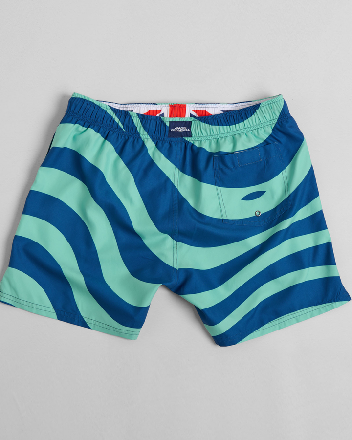 Mint Waves Mid-Length Swim Shorts