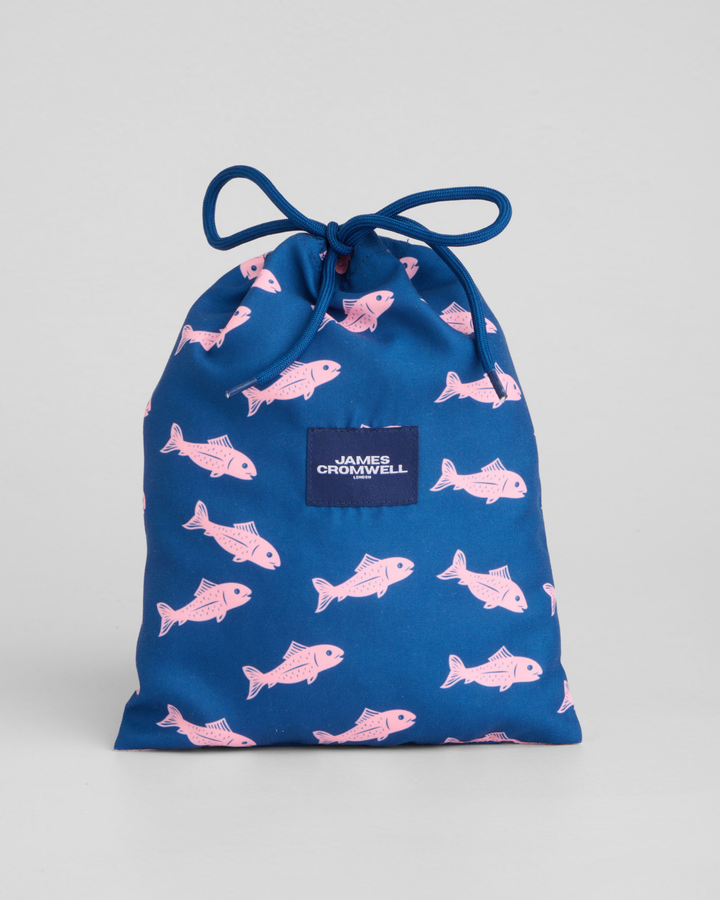 Pink Bold Fish Mid-Length Swim Shorts