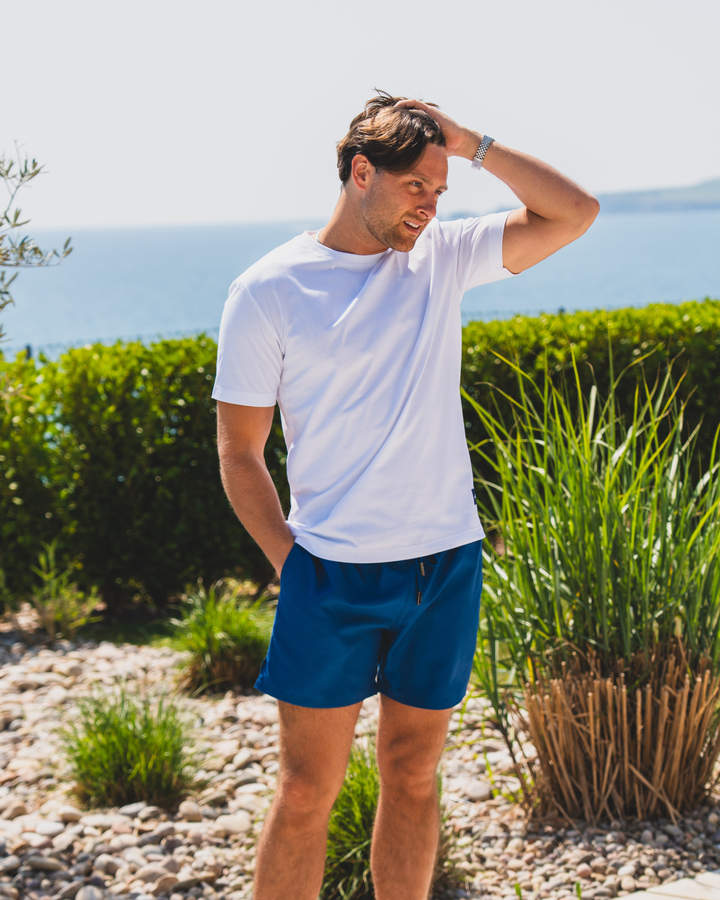 Dark Azure OG Mid-Length Swim Shorts
