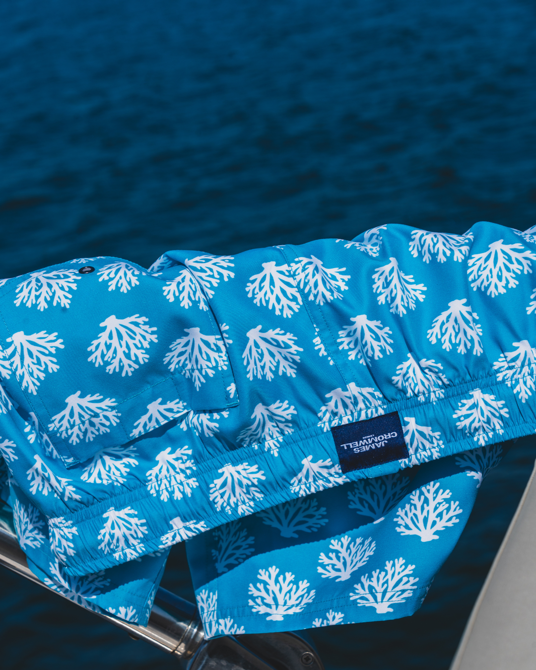 White Coral Mid-Length Swim Shorts