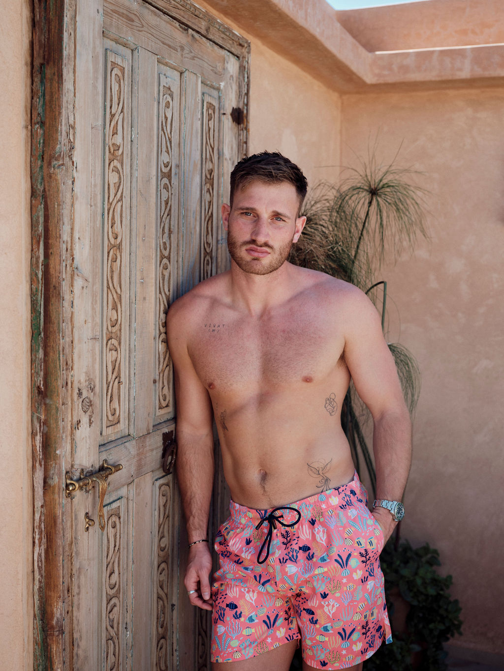 Navy Bold Elephant - James Cromwell - Luxury Swimwear – James