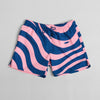 Pastel Pink Waves Mid-Length Swim Shorts
