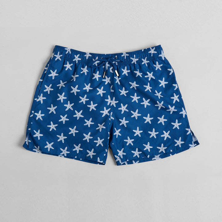 White Starfish Mid-Length Swim Shorts
