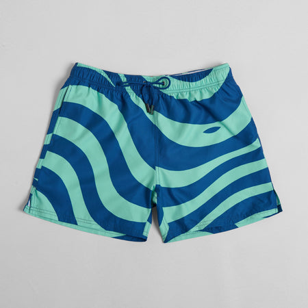 Mint Waves Mid-Length Swim Shorts