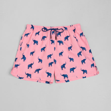 Dark Azure Elephant Mid-Length Swim Shorts