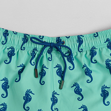 Dark Azure Seahorse Swim Shorts