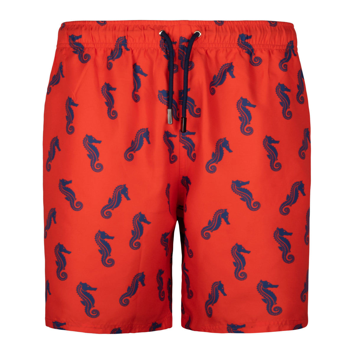 Red Bold Seahorse Swim Shorts | James Cromwell - Luxury Swimwear ...